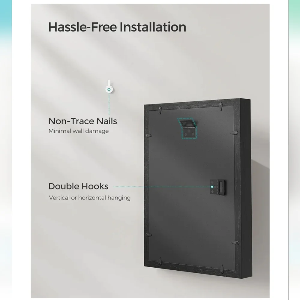 New in box black photo frame, deep, shadow box - Picture 12 of 15